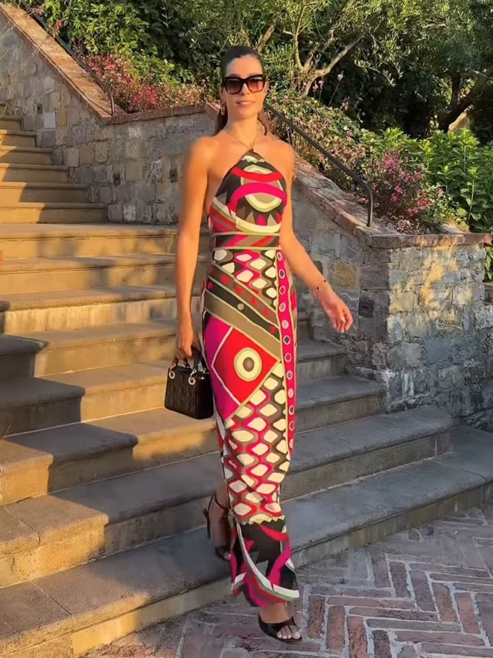 Emilio Pucci - Vivara print gown size 46 (10) - Picture 7 of 11